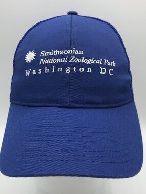 Youth's Blue Mesh Back Baseball Cap Hat Smithsonian National Zoological Park
